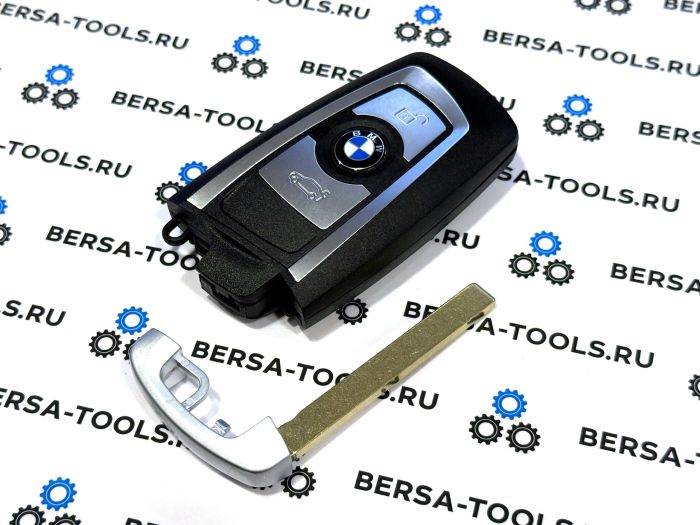 Корпус смарт-ключа BMW F-series серебро (3 кнопки)