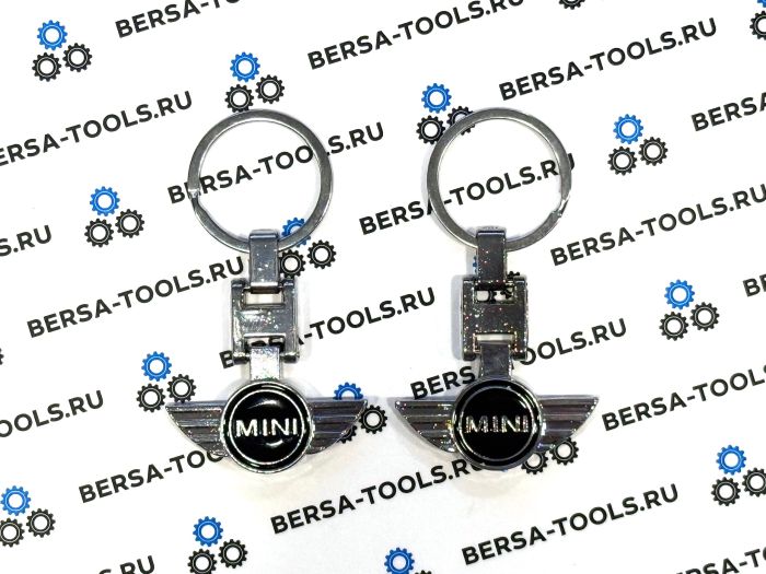 Металлический брелок с логотипом MINI (Двухсторонний)