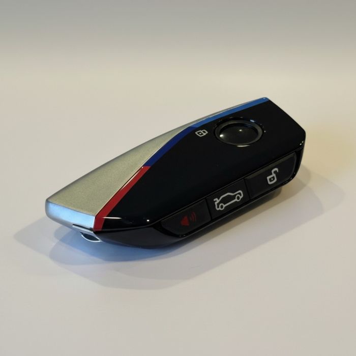 Корпус смарт ключа BMW F-series, G-series (Цвет: Серебро, Кнопка «Звук»)