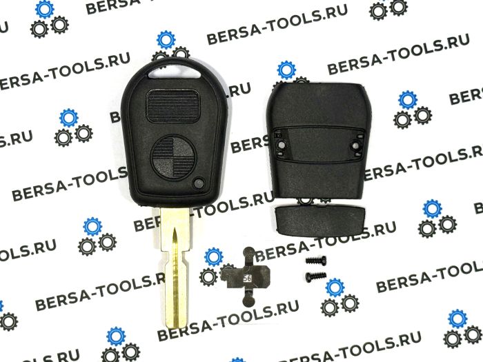 Двухкнопочный ключ BMW с лезвием старого образца HU58