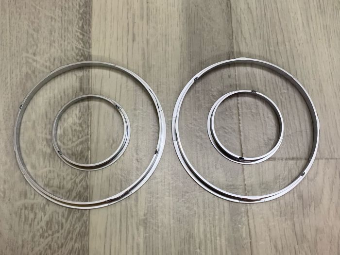 Кольца в приборную панель BMW E38, E39, E53 (хром, матовые)
