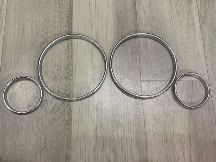 Кольца в приборную панель BMW E38, E39, E53 (хром, матовые)