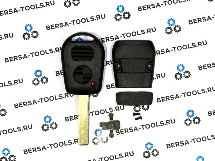 Двухкнопочный ключ BMW с лезвием нового образца HU92