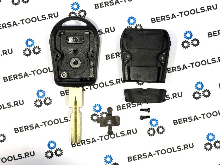 Двухкнопочный ключ BMW с лезвием старого образца HU58