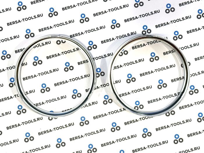 Кольца в приборную панель BMW E60 (матовое серебро)