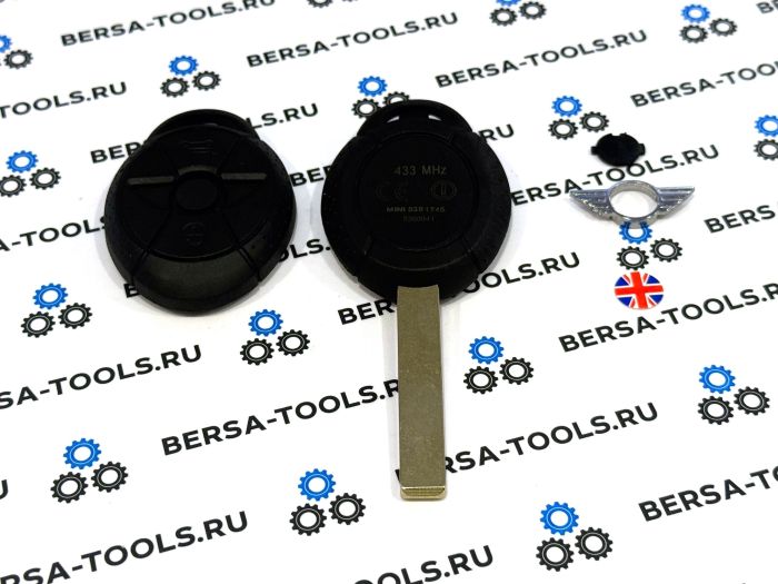 Корпус ключа Mini Cooper (3 кнопки) с Британским флагом