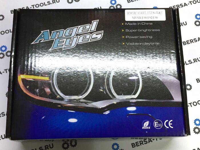 Светодиодные ангельские глазки Iconic Angel Eyes BMW F10, F18, F82, F80, F32, F3,0 E90, E60, M3 M4 (Двухцветные)