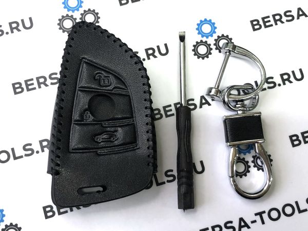 Кожаный чехол для ключей BMW X5, для 3 кнопочных ключей