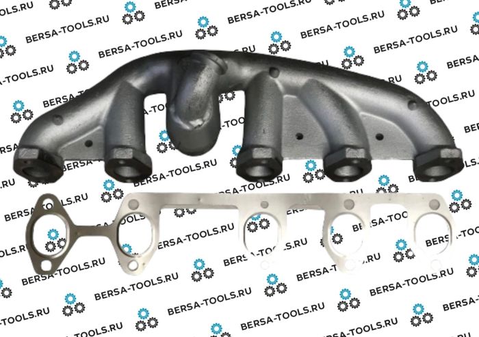 Чугунный выпускной коллектор VW 2.5 TDI для автоматической коробки передач (070253017, 070253017B)