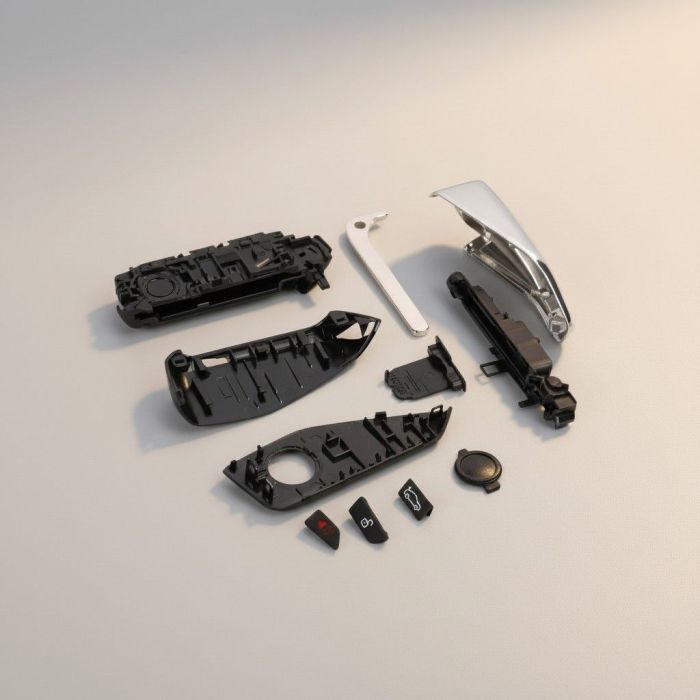 Корпус смарт ключа BMW F-series, G-series (Цвет: Розовый, Кнопка «Звук»)