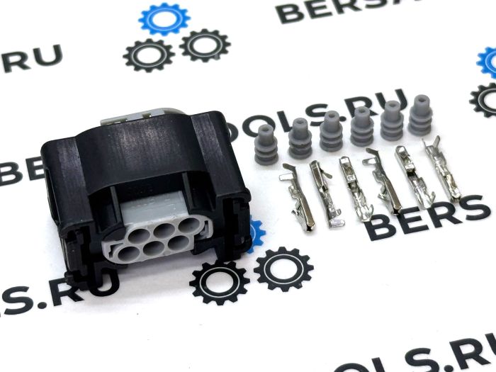 Разъем 6-контактный 1-967616-1, 61138383300, 7M0973119 для VAG, KIA, Hyundai, Ford, BMW, Land Rover, Dodge, Mercedes-Benz, Ford, Lada (ВАЗ) и др.