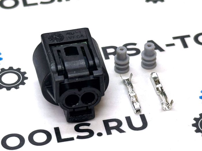 Разъем 2-контактный (2 pin) 968405-1, 1-967644-1 для VAG, Lada, BMW, Citroen, Peugeot, Ford, Great Wall, Geely