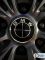 Наклейки на колесные диски, 65 мм, BMW черные (5 шт)