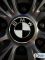 Наклейки на колесные диски, 56 мм, BMW черно-белые (5 шт)