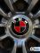 Наклейки на колесные диски, 56 мм, BMW черно-красные (5 шт)