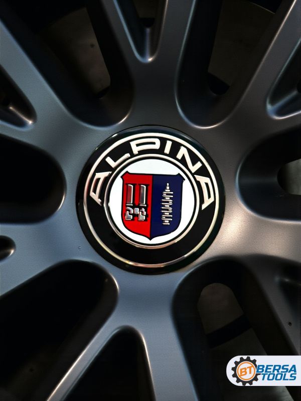 Наклейки на колесные диски, колпачки, 65 мм, Alpina (5 шт)
