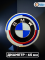 Наклейки на колесные диски, 65 мм, BMW с полосками (5 шт)