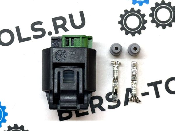 Разъем 2-контактный (2 pin) 968405-1, 1-967644-1 для VAG, Lada, BMW, Citroen, Peugeot, Ford, Great Wall, Geely
