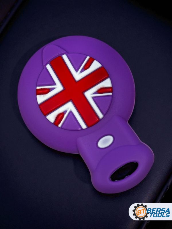 Силиконовый чехол для смарт-ключа Mini Cooper, фиолетовый