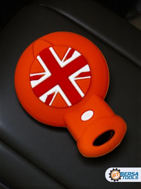 Силиконовый чехол для смарт-ключа Mini Cooper, оранжевый