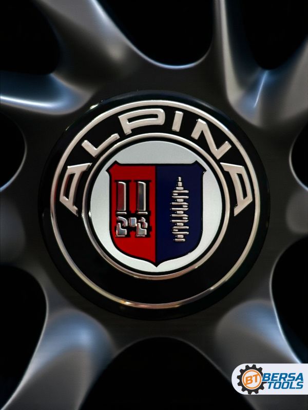 Наклейки на колесные диски, колпачки, 60 мм, Alpina (5 шт)