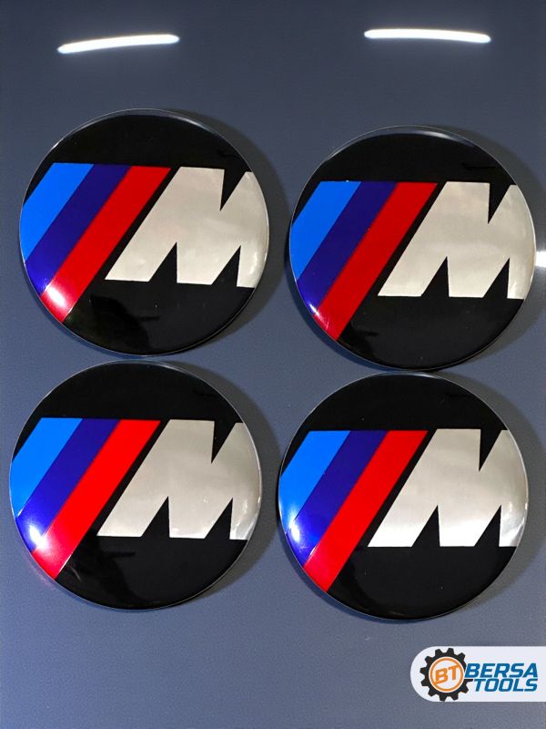 Наклейки на колесные диски, 60 мм, BMW М стиль (5 шт)