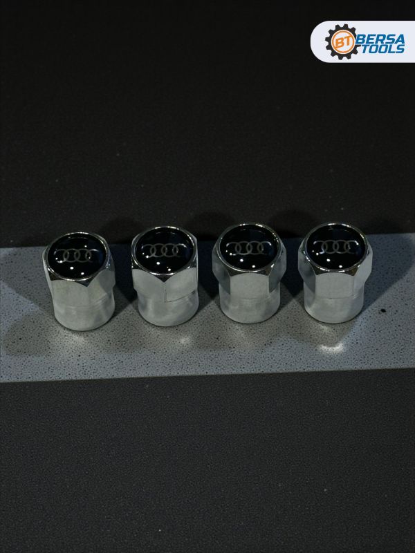 Колпачки на ниппель с эмблемой Audi хром, 4 шт