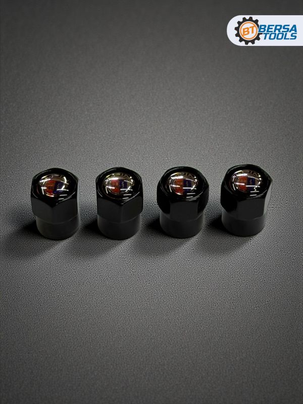 Колпачки на ниппель с эмблемой ALPINA черные, 4 шт