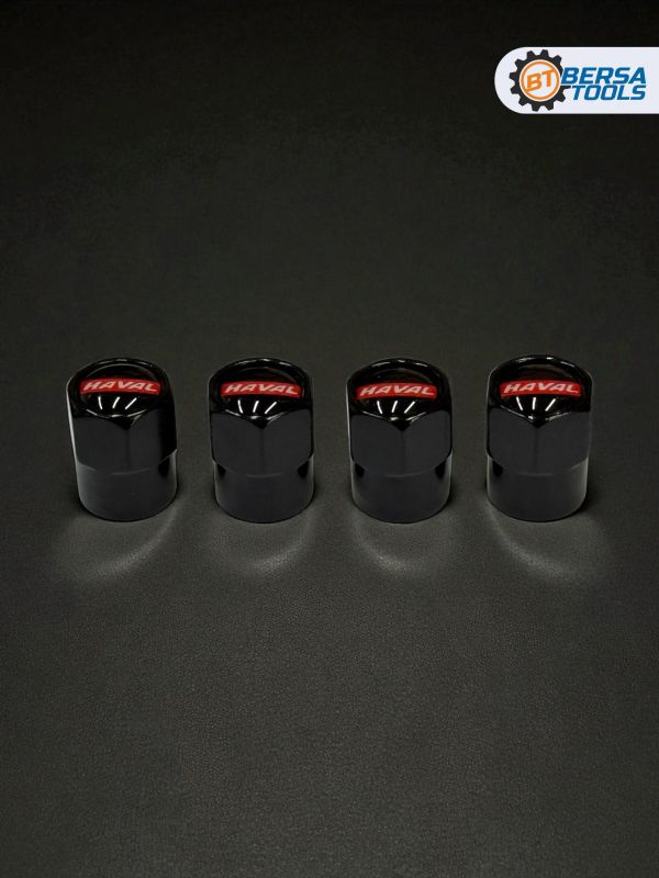 Колпачки на ниппель с эмблемой HAVAL черные, 4 шт