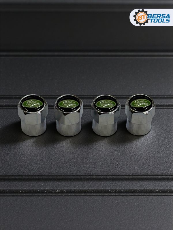 Колпачки на ниппель с эмблемой Land Rover хром, 4 шт