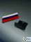 Эмблема на решетку, российский флаг, 7.5х3.2 см