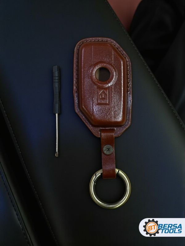 Кожаный чехол для смарт-ключа мотоцикла BMW, коричневый