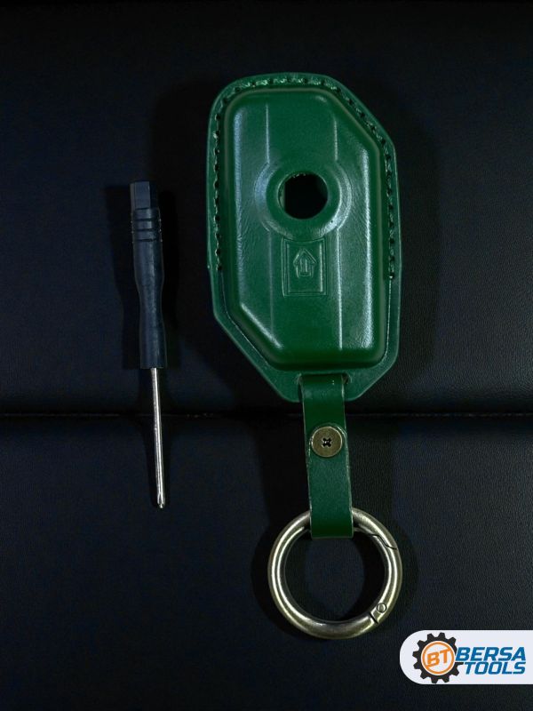 Кожаный чехол для смарт-ключа мотоцикла BMW, зеленый