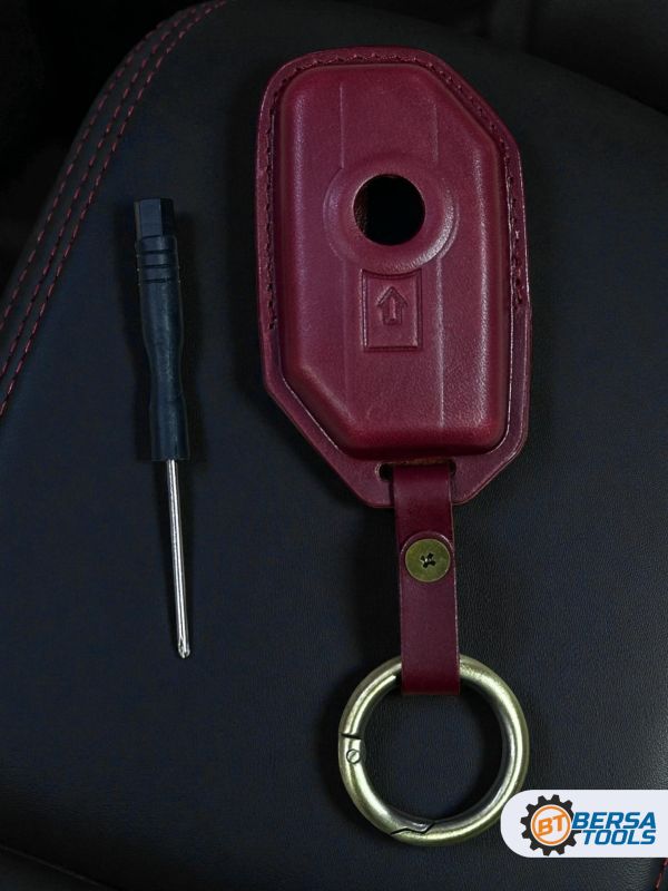 Кожаный чехол для смарт-ключа мотоцикла BMW, красный