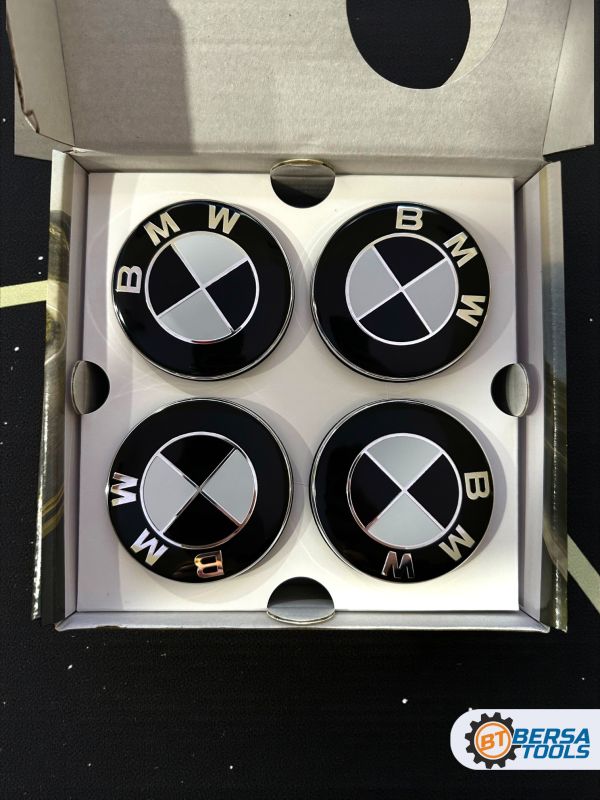 Колпачки динамические в диск BMW, черный, 68 мм, 4 шт