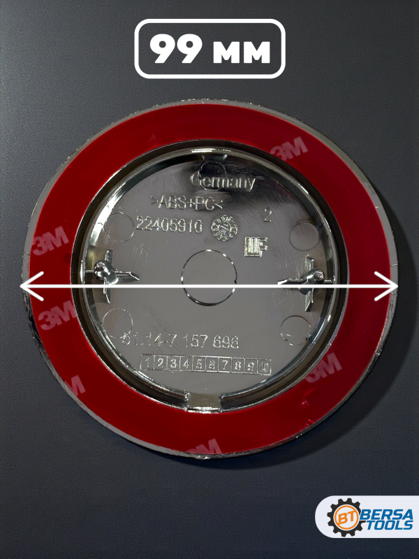 Эмблема багажника BMW X5 Е70 черно-белая (51147157696) 99 мм