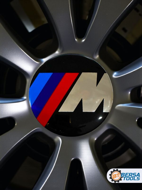 Наклейки на колесные диски, 60 мм, BMW М стиль (5 шт)