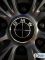 Наклейки на колесные диски, 60 мм, BMW черные (5 шт)