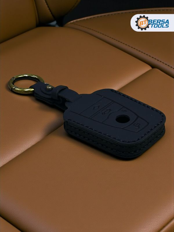 Кожаный чехол для ключа BMW i3, i8 черного цвета