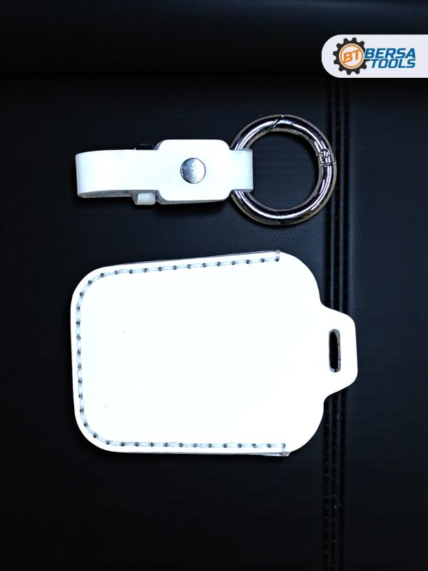 Кожаный чехол для ключа BMW i3, i8 белого цвета