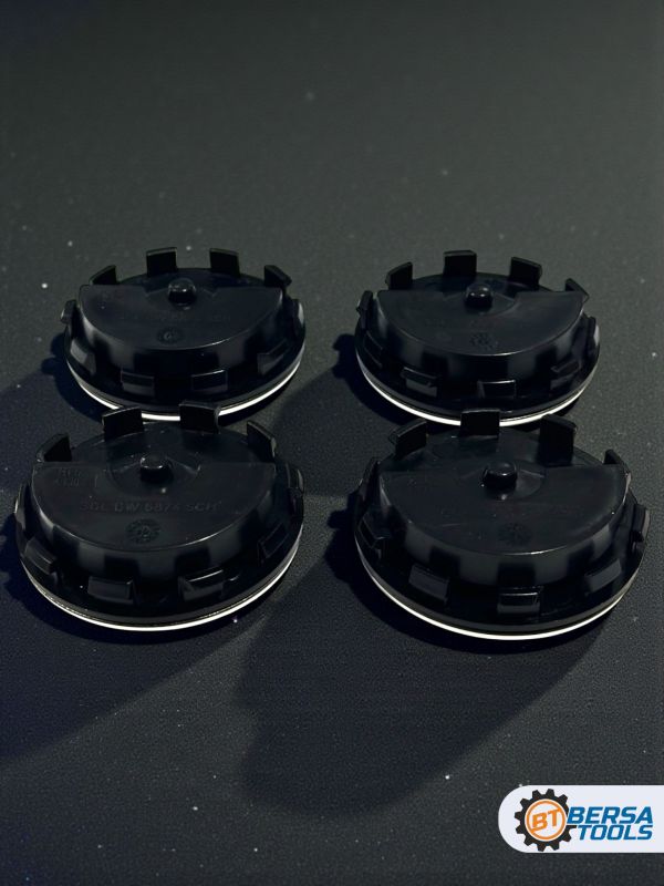 Колпачки динамические в диск BMW, черный, 58 мм, 4 шт