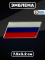 Эмблема на авто, российский флаг, 7.5х3.2 см