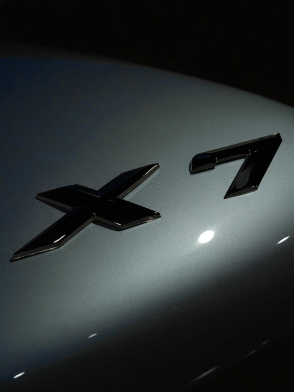 Эмблема пластиковая BMW X7 черный 15х3 см