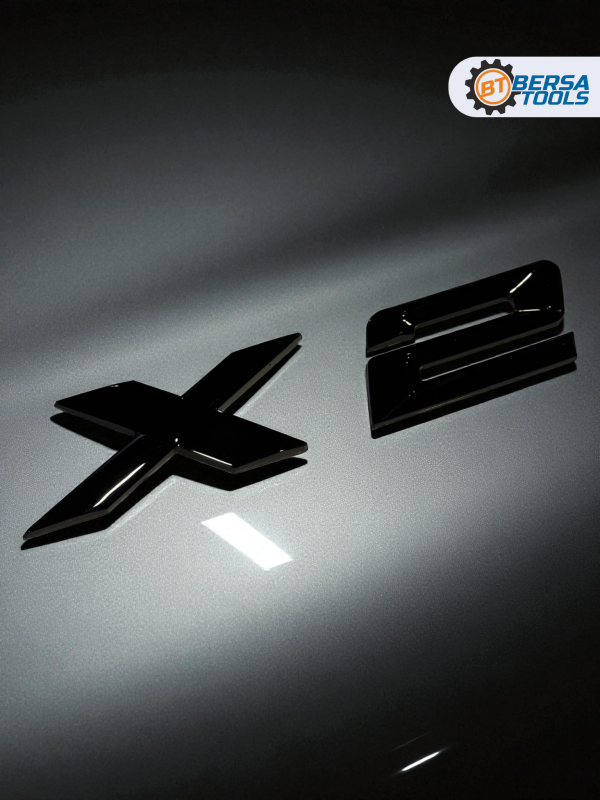 Эмблема пластиковая BMW X2 черный 15х3 см