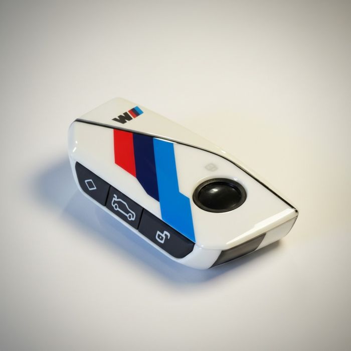 Корпус смарт ключа BMW F-series, G-series (Цвет: Белый, M-Power)