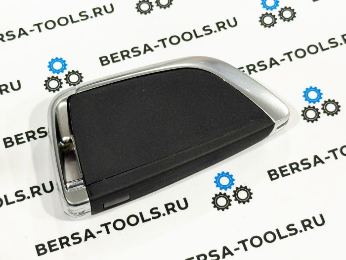 Корпус смарт-ключа для BMW (4 кнопки) серебро, с кнопкой "звук"